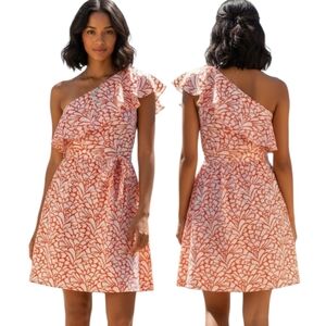 JENNY YOO "Lulu" One Shoulder Silk Mini Dress - Size 4